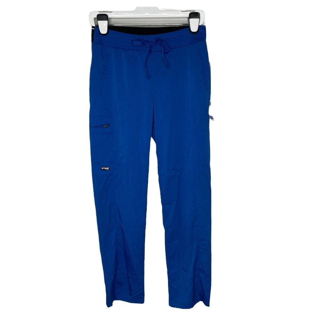 𝅺nwt Grey’s Anatomy by Barco Royal Blue Scrub Stretch Pants S - Picture 2 of 7